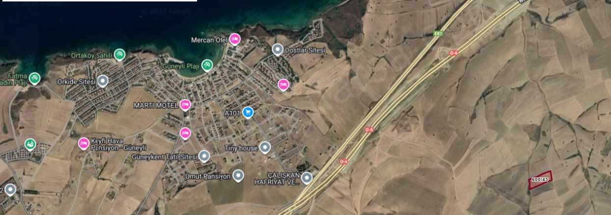 Çanakkale Gelibolu Güneyli Köyü Satılık Tarla Arsa 246 M2 Hisseli Çaplı Yolu Var