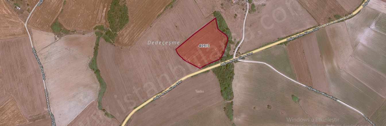 Çanakkale Gelibolu Demirtepe Köyü Satılık Tarla 14 850 M2 Müstakil Yolu Var