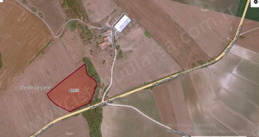 Çanakkale Gelibolu Demirtepe Köyü Satılık Tarla 14 850 M2 Müstakil Yolu Var