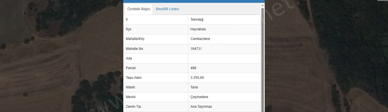 Cambazdere Mah. Hayrabolu Satılık Tarla |  3250M2 570.000Tl Resim-2