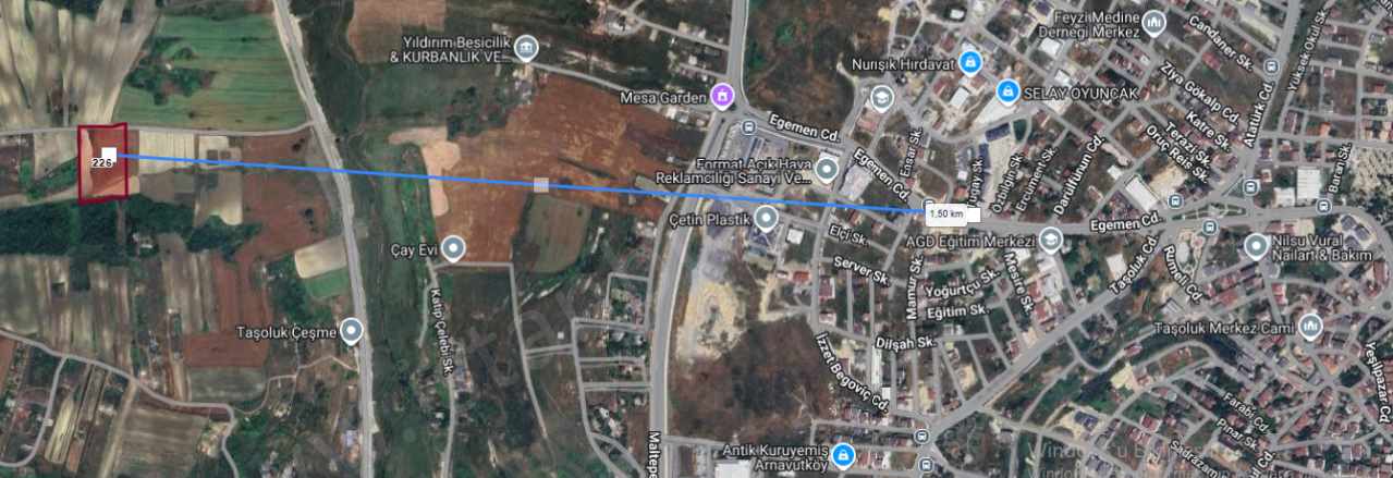 Arnavutköy Haraççıda Satılık Tarla Arsa 220 M2 Yolu Var Hisseli imarlı Haraççı Mah