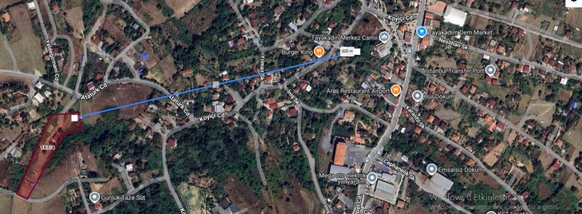 Tayakadın Mah. Arnavutköy Satılık Tarla |  162M2 862.000Tl Resim-1