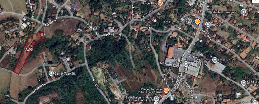Arnavutköy Tayakadın Satılık Tarla Arsa 162 M2 Merkezde Yolu Var Evlerin Yakını Mah