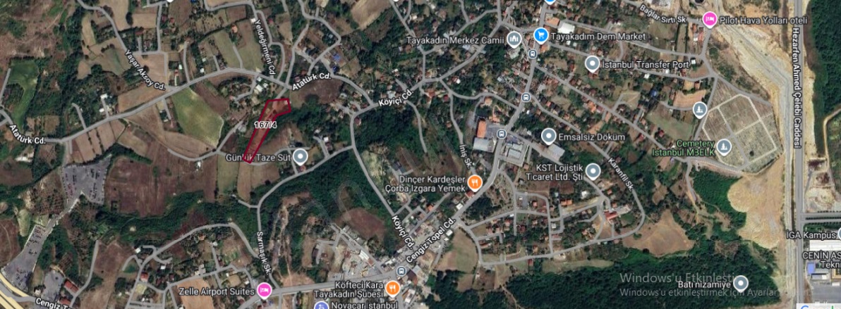 Tayakadın Mah. Arnavutköy Satılık Tarla |  162M2 862.000Tl Resim-4