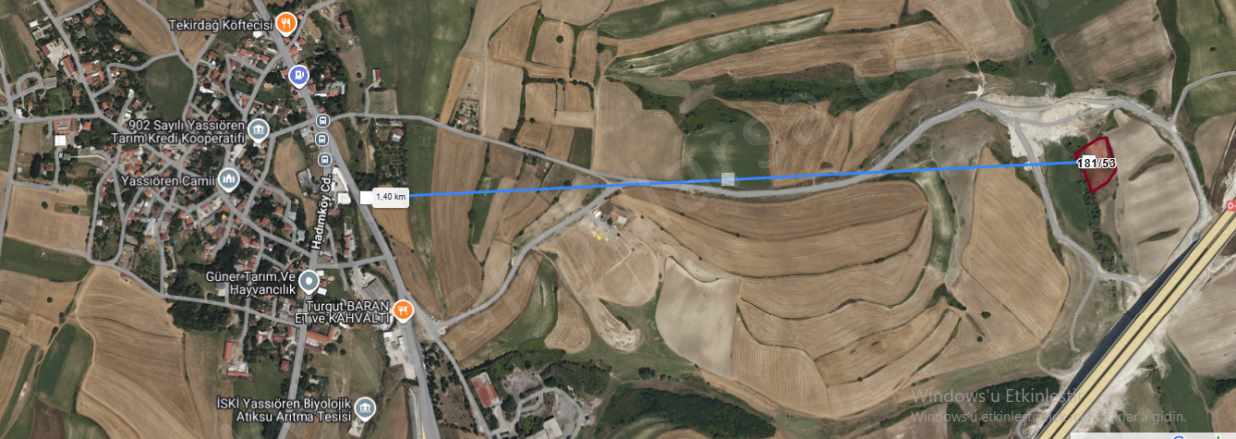 Arnavutköy Yassıörende Satılık Arsa 533 M2 Hisseli Yolu Var Yassıören Mah