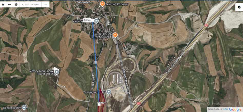 Arnavutköy Yassıörende Satılık Arsa 3 045 M2 Yolu Var Hisseli Gişelere Yakın Yassıören Mah