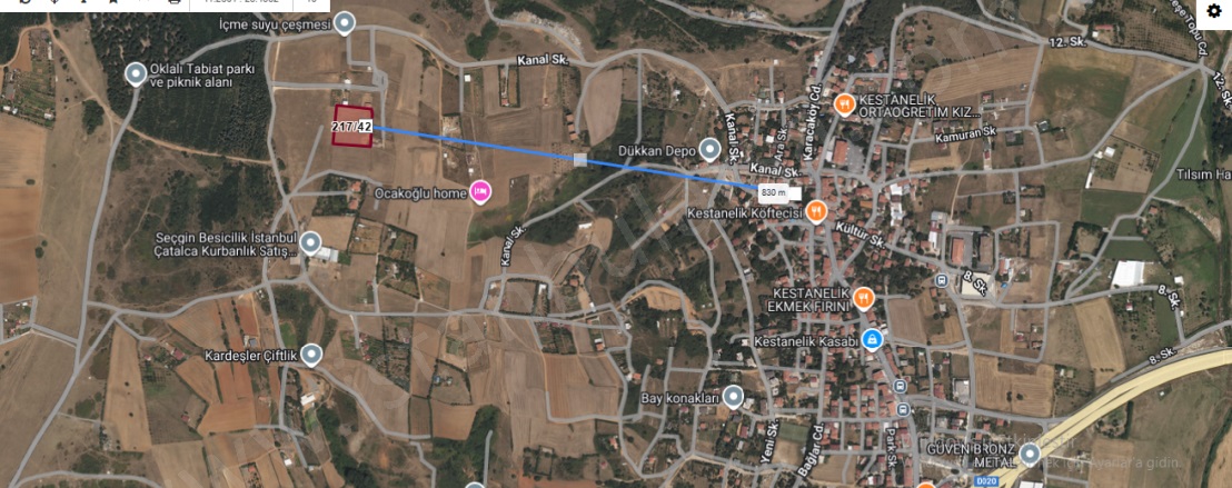 Kestanelik Mah. Çatalca Satılık Bağ |  5060M2 20.460.000Tl Resim-1