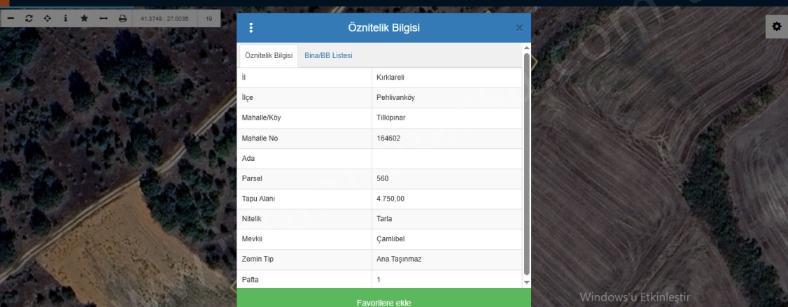 Yeşilpınar Köyü Pehlivanköy Satılık Tarla |  4750M2 1.320.000Tl Resim-3