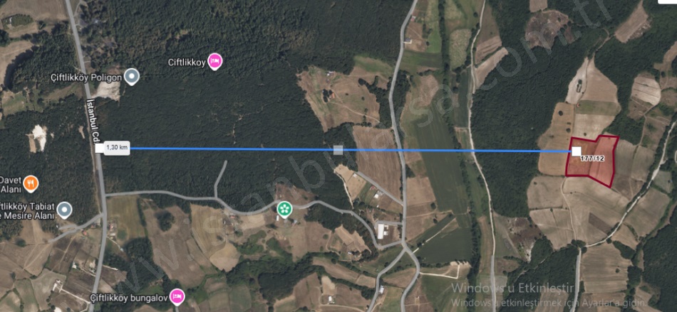 Çiftlikköy Mah. Çatalca Satılık Arsa |  175M2 430.000Tl Resim-4