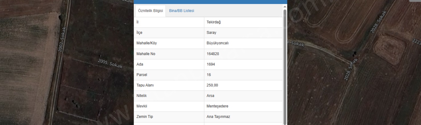 Büyükyoncalı Merkez Mah. Saray Satılık Arsa |  250M2 1.430.000Tl Resim-1
