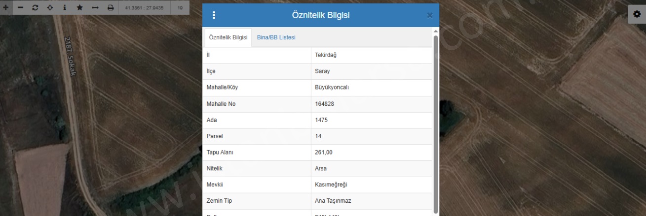 Büyükyoncalı Merkez Mah. Saray Satılık Arsa |  261M2 1.600.000Tl Resim-1