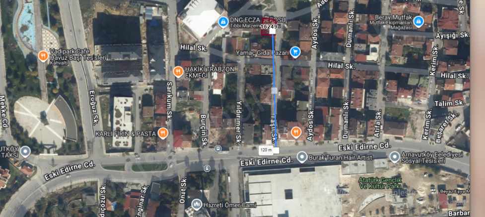 Arnavutköy Mustafa Kemalpaşa Mah Satılık Arsa 210 M2 4 Kat imarlı Köşe Başı Kemal Paşa