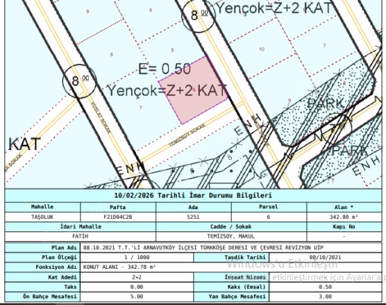 Taşoluk Mah. Arnavutköy Satılık Arsa |  349M2 6.600.000Tl Resim-1