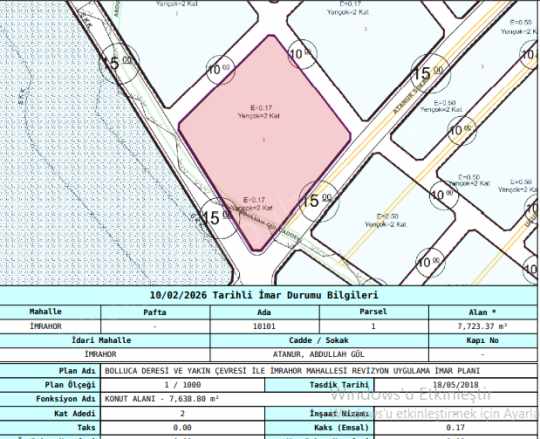 Arnavutköy imrahorda Satılık Arsa 575 M2 Cadde Cephe 2 Kat imarlı Hisseli imrahor Mah