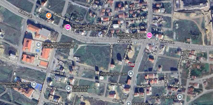 Arnavutköy Nenehatun Mah Satılık Arsa 226 M2 Merkezde Cadde Cephe 3 Kat imarlı