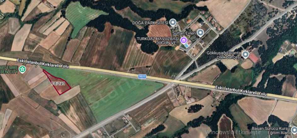 Tekirdağ Saray Pazarcık Mah Satılık Tarla Arsa 305 M2 Hisseli Çaplı Yolu Var