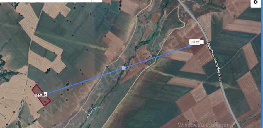 Kırklareli Pınarhisar Tozaklı Köyü Satılık Tarla 3 205 M2 Hisseli