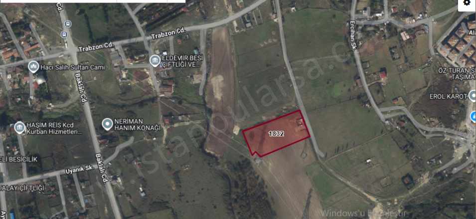 Arnavutköy Taşolukta Satılık Arsa 360 M2 Hisseli 2 Kat imarlı Merkezde Taşoluk Mah