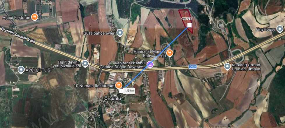 Çatalca Örcünlüde Satılık Arsa 1 010 M2 Hisseli Yolu Var Örcünlü Mah