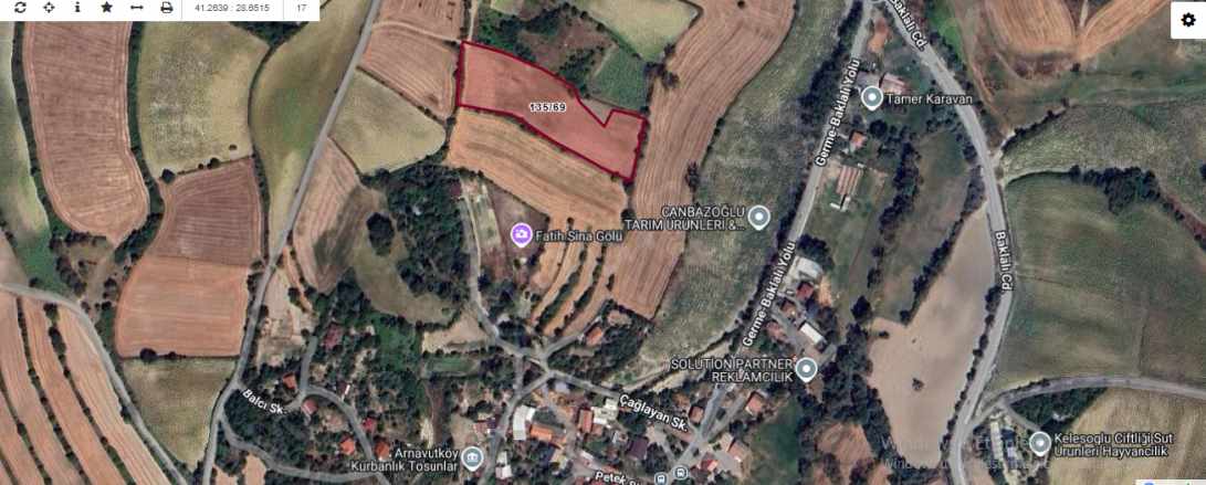 Arnavutköy Baklalıda Satılık Arsa Tarla 10 256 M2 Müstakil Yolu Var Baklalı Mah