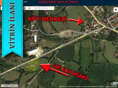 Çatalca Karacaköy De Satılık Tarla Merkez Mah