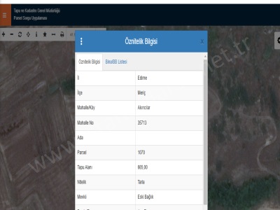 Edirne Meriç Akıncılar Köyünde Satılık Tarla 665 M2 Müstakil