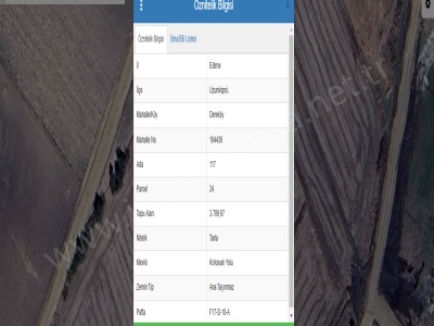 Edirne Uzunköprü Dereköy Köyü Satılık Tarla 3 700 M2 Müstakil Yola Cephe