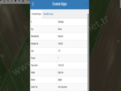 Tekirdağ Saray Kadıköy Mah Satılık Tarla 3 Dönüm Müstakil Bağ Yeri Yolu Var