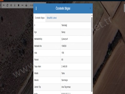 Tekirdağ Saray Çukuryurt Mah Satılık Tarla 2 440 M2 Meraya Cephe Müstakil Yolu Var