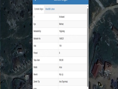 Kırklareli Merkez Yoğuntaş Köyü Satılık Arsa 500 M2 Müstakil Köy İçi Merkezde Bucak Merkezi