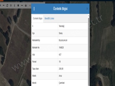 Tekirdağ Saray Büyükyoncalı Mah Satılık Arsa 200 M2 Yolu Var Müstakil Merkez