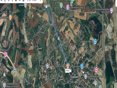 Arnavutköy Tayakadın Satılık Tarla Arsa 222 M2 Merkezde Yolu Var Hisseli Mah
