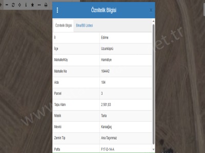 Edirne Uzunköprü Hamidiye Köyünde Satılık Tarla 2 581 M2 Müstakil Yolu Var