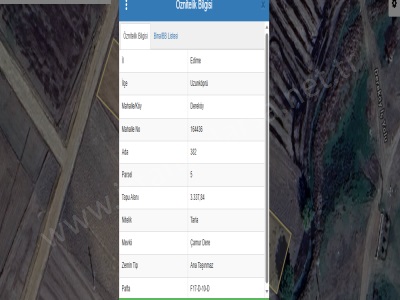 Edirne Uzunköprü Dereköy Köyü Satılık Tarla 3 337 M2 Müstakil Yolu Var Merkezde
