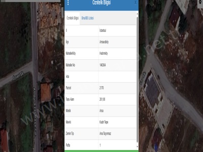 Arnavutköy Hadımköyde Satılık Arsa 261 M2 Müstakil 3 Kat İmarlı Hadımköy Mah