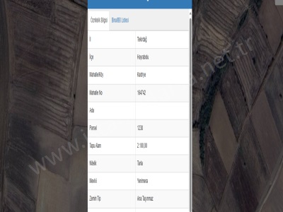 Tekirdağ Hayrabolu Kadriye Mah Satılık Tarla 2 100 M2 Tek Tapu Yolu Var