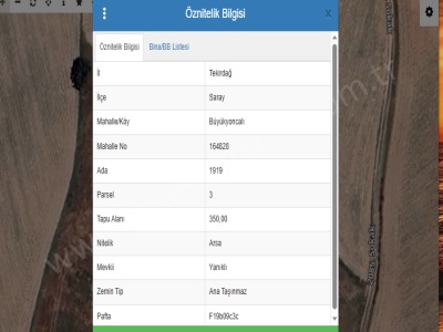 Tekirdağ Saray Büyükyoncalı Mah Satılık Arsa 350 M2 Müstakil Evlerin Yakını Merkez