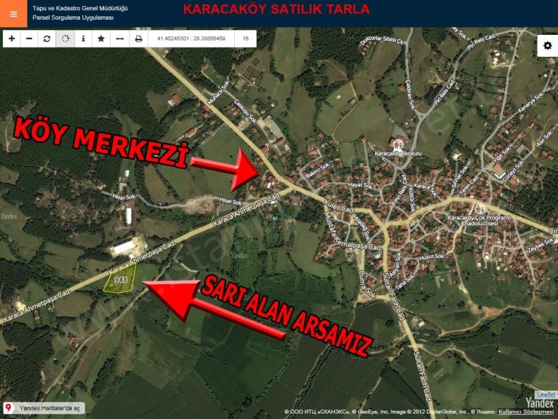 Çatalca karacaköy de satılık tarla