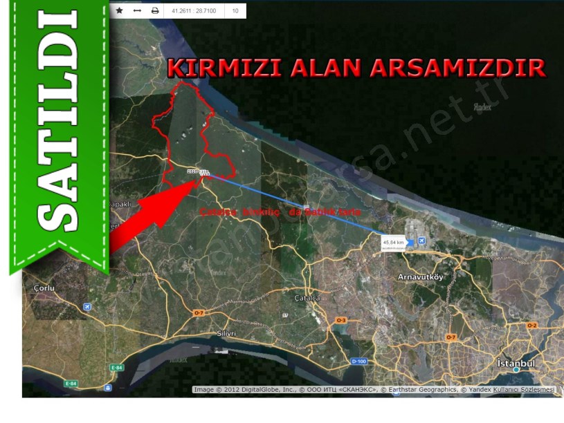 çatalca bınkılıç  de satılık arsa 