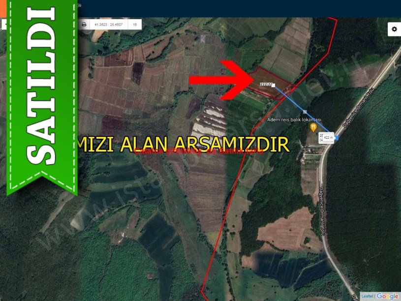 Çatalca Çiftlikköy de satılık tarla