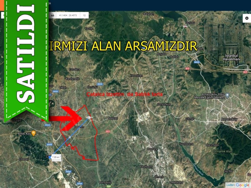 Çatalca izzettin de satılık tarla