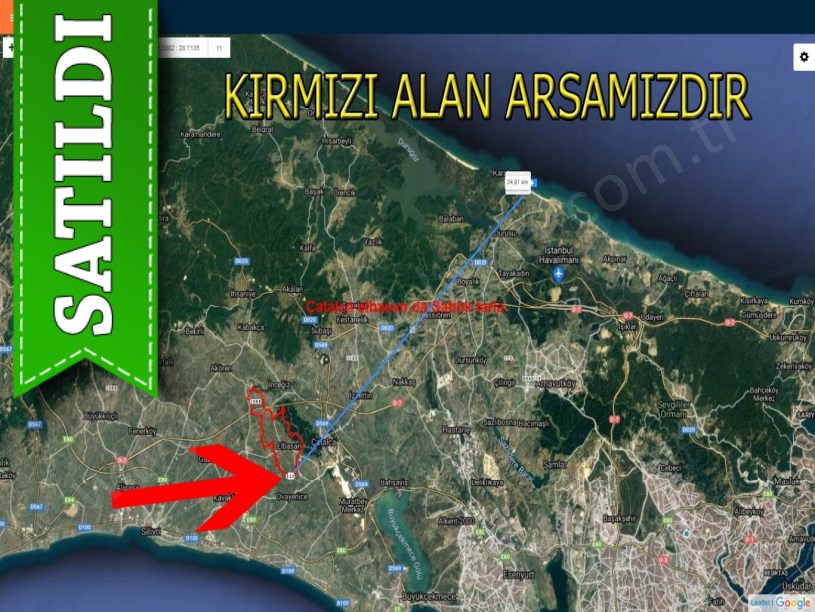 Çatalca elbsan da satılık tarla