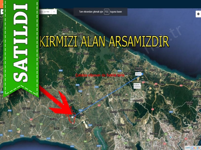Çatalca elbasan da satılık tarla