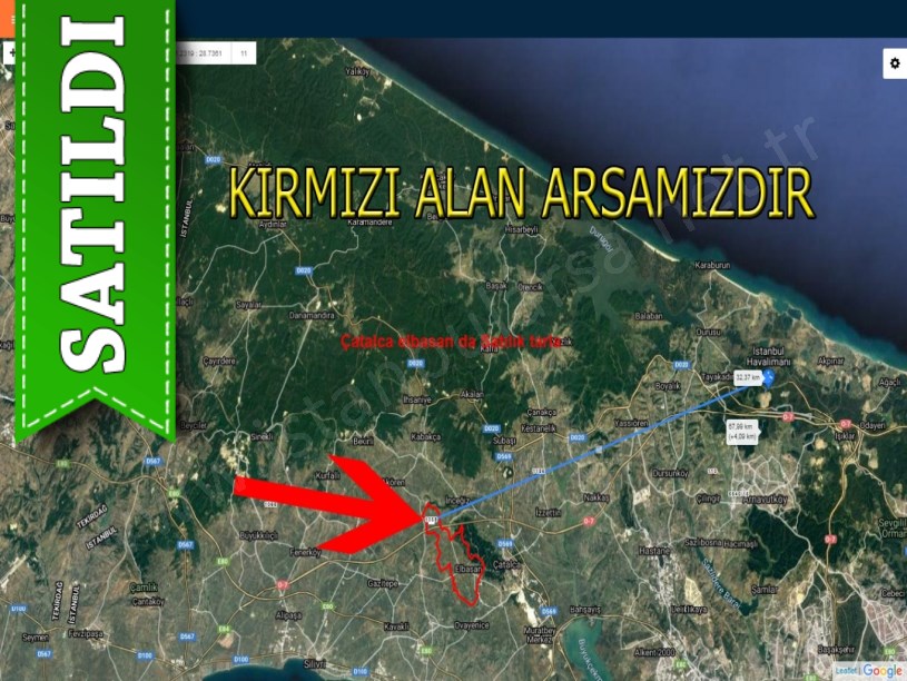Çatalca elbasan de satılık tarla
