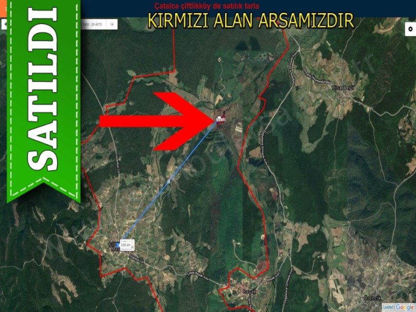Çatalca çiftlikköy da satılık tarla