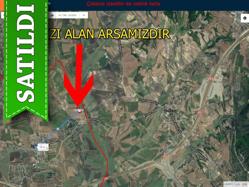 Çatalca izzettin de satılık tarla