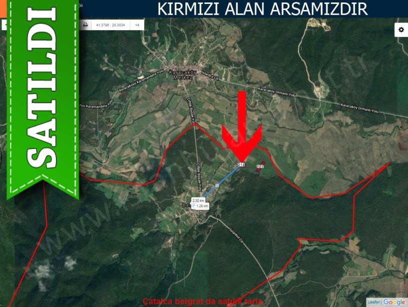 Çatalca belgrat da satılık tarla
