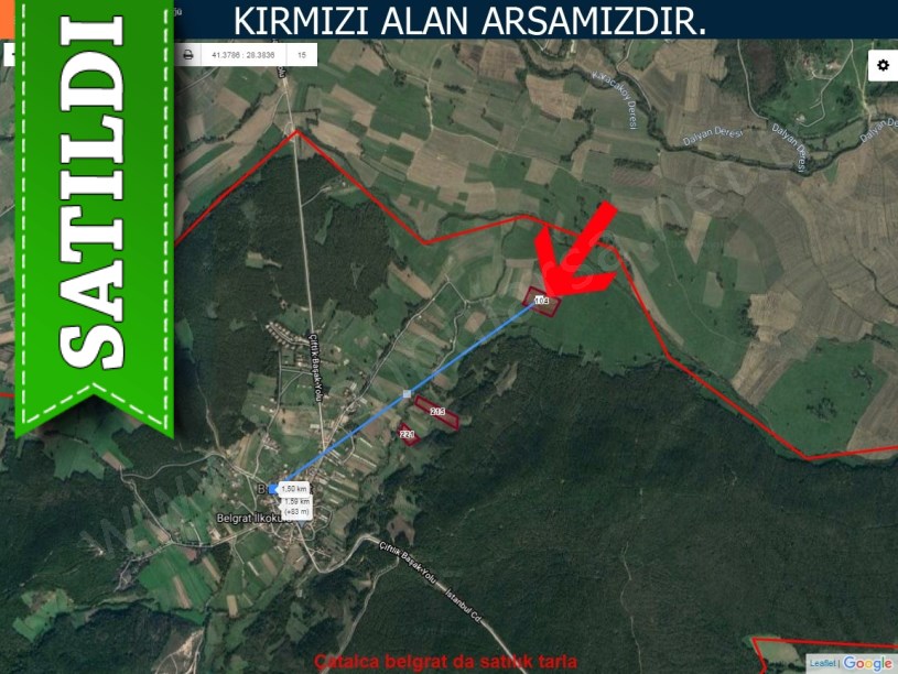 Çatalca belgrat de satılık tarla
