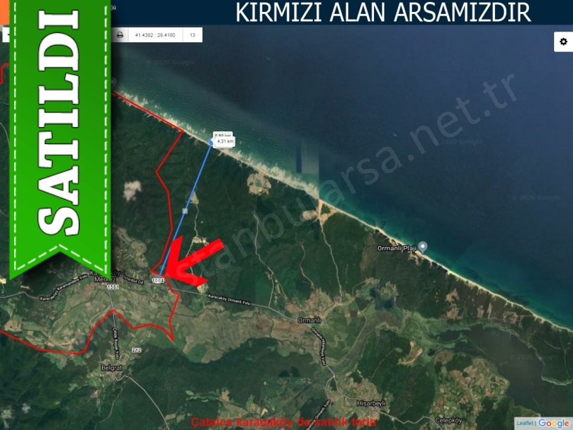 Çatalca karacaköy de satılık tarla