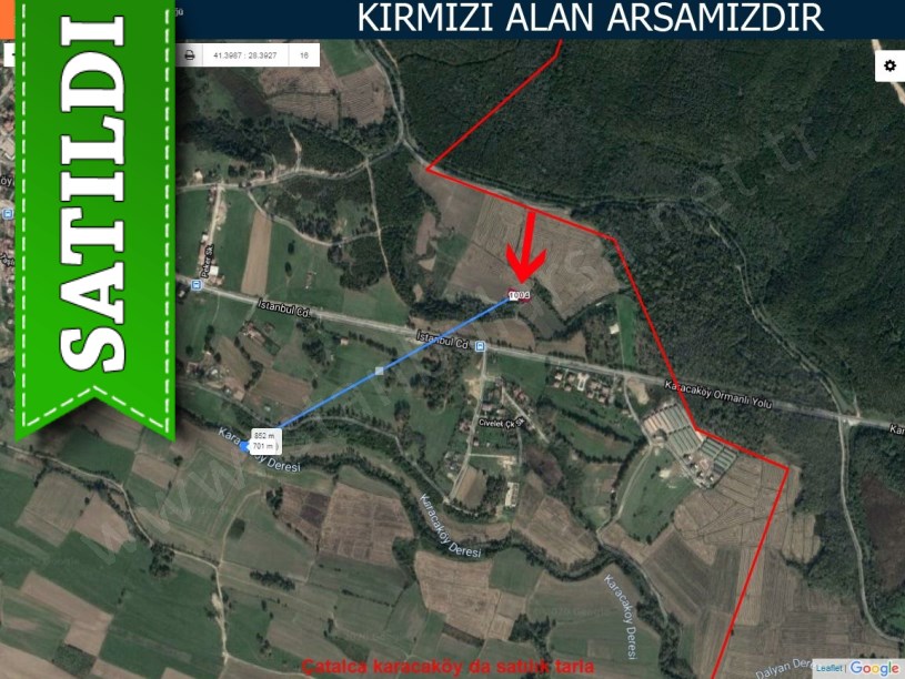 Çatalca karacaköy de satılık tarla